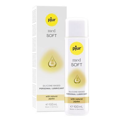 Лубрикант для чутливої ​​шкіри з жожоба Pjur Med Soft Glide Silicone-Based Lubricant Natural Jojoba 100 мл - основне фото