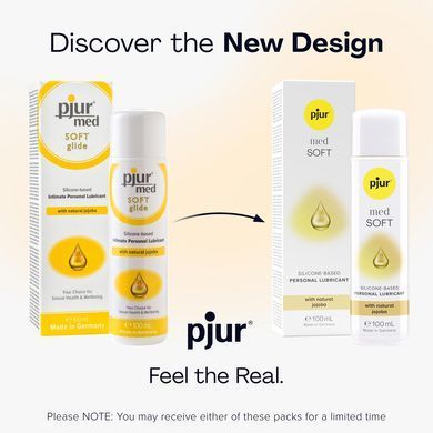 Лубрикант для чутливої ​​шкіри з жожоба Pjur Med Soft Glide Silicone-Based Lubricant Natural Jojoba 100 мл - основне фото