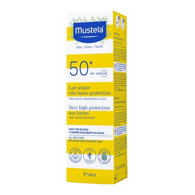 Дитяче сонцезахисне молочко Mustela Leche Solar Cara Muy Alta Protección SPF 50+ 40 мл - основне фото