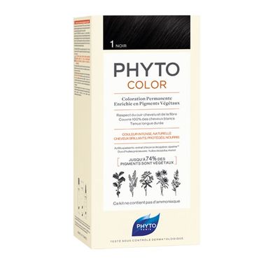 Краска для волос (чёрный) PHYTO Phytocolor Coloration Permanente 1 Noir - основное фото