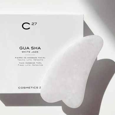 Масажний гуаша для обличчя з білого нефриту Cosmetics 27 Gua Sha Face Massage Tool - основне фото