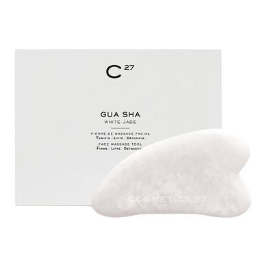 Массажная гуа-ша для лица из белого нефрита Cosmetics 27 Gua Sha Face Massage Tool - основное фото