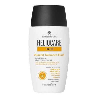 Сонцезахисний мінеральний флюїд для чутливої шкіри Cantabria Labs Heliocare 360 ​​Mineral Tolerance Fluid SPF 50 50 мл - основне фото