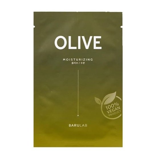 Увлажняющая тканевая маска с экстрактом оливок BARULAB The Clean Vegan Olive Mask 23 мл - основное фото
