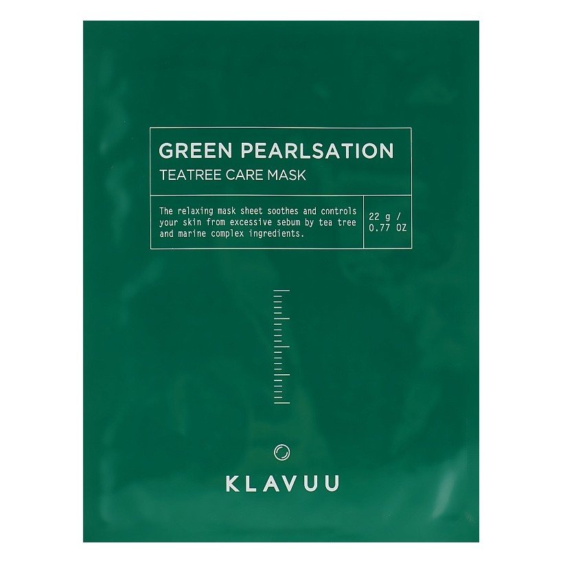 Тканевая маска с маслом чайного дерева KLAVUU Green Pearlsation Tea Tree Care Mask 30 мл - основное фото
