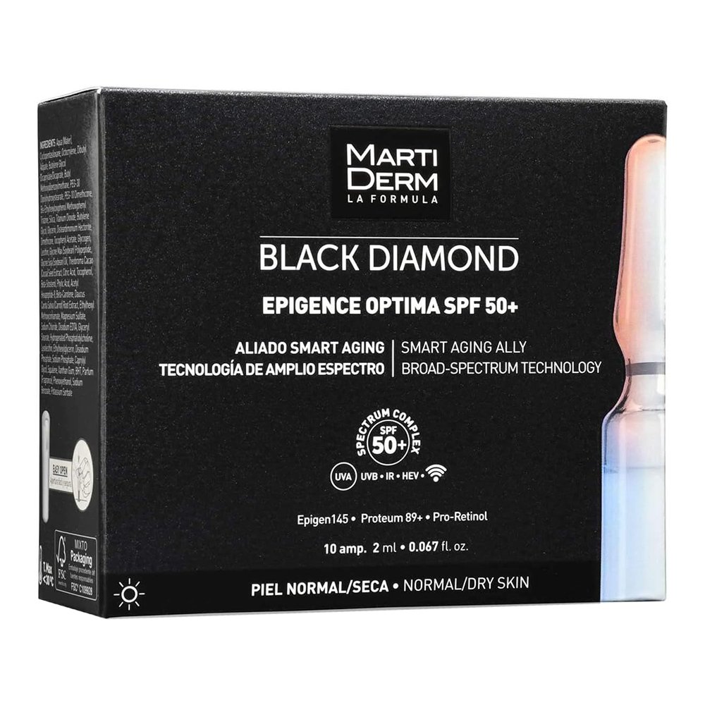 Омолаживающие ампулы для лица MartiDerm Black Diamond Epigence Optima SPF 50+ 10 x 2 мл. - основное фото