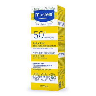 Детское солнцезащитное молочко Mustela Leche Solar Cara Muy Alta Protección SPF 50+ 100 мл - основное фото