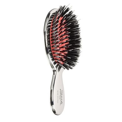 Міні-щітка з натуральною щетиною розмір XS Janeke Brush With Bristles and Nylon Срібло - основне фото
