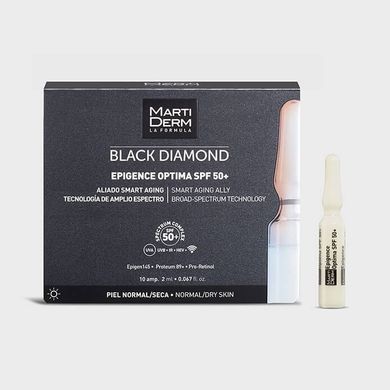 Омолаживающие ампулы для лица MartiDerm Black Diamond Epigence Optima SPF 50+ 10 x 2 мл. - основное фото