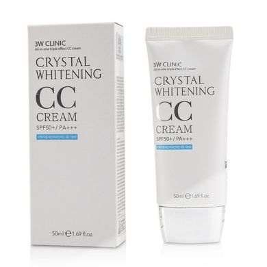 CC крем освітлювальний з ніацинамідом 3W CLINIC Crystal Whitening CC Cream SPF 50+ 50 мл - основне фото