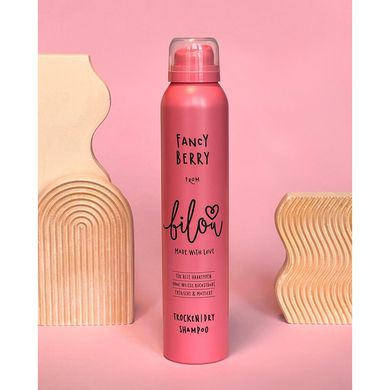 Сухой шампунь для волос «Клубника с кокосовыми сливками» Bilou Fancy Berry Dry Shampoo 200 мл - основное фото