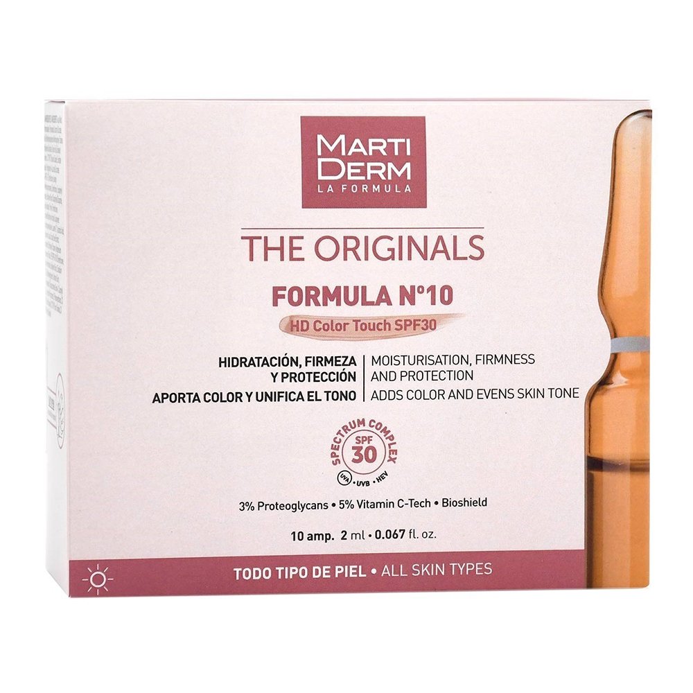 Ампули для обличчя MartiDerm The Originals Formula N10 HD Color Touch SPF 30 10 x 2 мл - основне фото