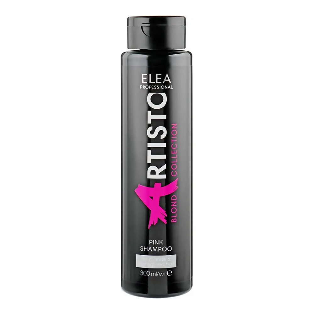 Тонирующий розовый шампунь для осветлённых волос Elea Professional Artisto Blond Collection Pink Shampoo 300 мл - основное фото