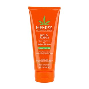 Молочко для тіла з автозасмагою HEMPZ Touch Of Summer Moisturizing Gradual Self-Tanning Creme For Medium Skin Tones With SPF 30 200 мл - основне фото