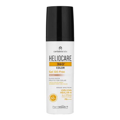 Тональный солнцезащитный гель с бежевым оттенком Cantabria Labs Heliocare 360 ​​Color Gel Oil-Free Sunscreen SPF 50+ Beige 50 мл - основное фото