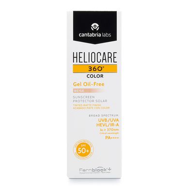 Тональний сонцезахисний гель з бежевим відтінком Cantabria Labs Heliocare 360 ​​Color Gel Oil-Free Sunscreen SPF 50+ Beige 50 мл - основне фото