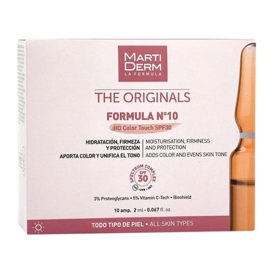 Ампулы для лица MartiDerm The Originals Formula N10 HD Color Touch SPF 30 10 x 2 мл - основное фото