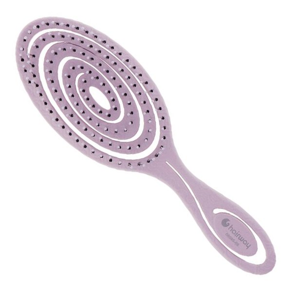 Розовая овальная щётка Hairway Hairbrush ECO Wheat 8-рядная 08095-06 20 см - основное фото