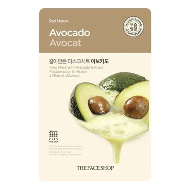 Маска с экстрактом авокадо THE FACE SHOP Real Nature Mask Sheet Avocado 20 г - основное фото
