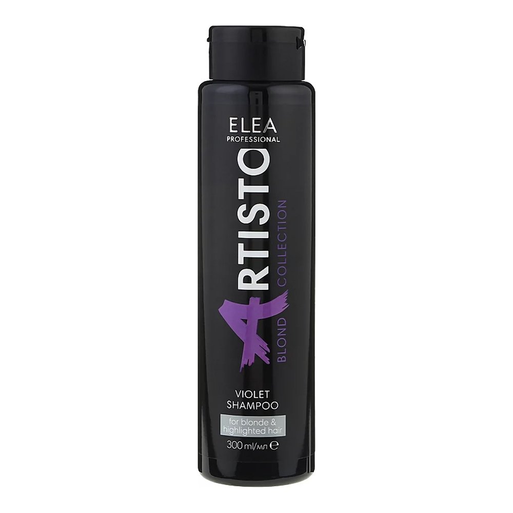 Тонуючий фіолетовий шампунь для нейтралізації жовтизни Elea Professional Artisto Blond Collection Violet Shampoo 300 мл - основне фото