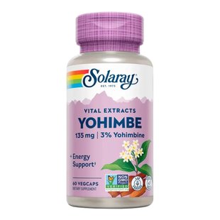 Капсулы йохимбе Solaray Yohimbe Bark Extract 135 mg 60 шт - основное фото