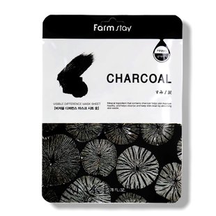 Очищающая тканевая маска с древесным углём FarmStay Visible Difference Mask Sheet Charcoal 23 мл - основное фото