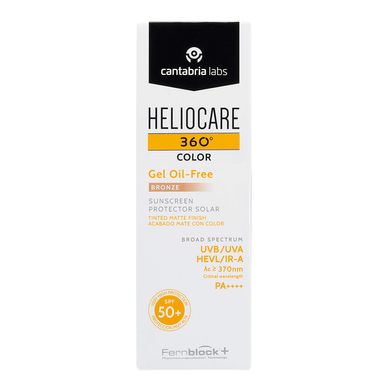 Солнцезащитный гель с бронзовым оттенком Cantabria Labs Heliocare 360 ​​Color Gel Oil-Free Sunscreen SPF 50+ Bronze 50 мл - основное фото