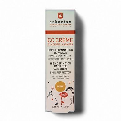 CC-крем «Контроль цвета» Erborian CC Cream A La Centella Asiatica SPF 25 Dore 15 мл - основное фото