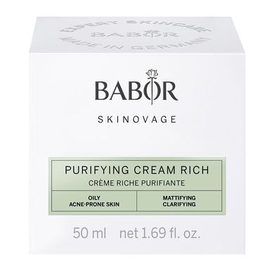Насичений крем для проблемної шкіри Babor Skinovage Purifying Cream Rich 50 мл - основне фото