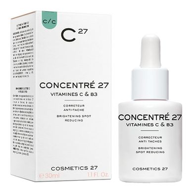 Освітлювальна сироватка з вітаміном C і B3 COSMETICS 27 CONCENTRE 27 Vitamines C&B3 Brightening Spot Reducing 50 мл - основне фото