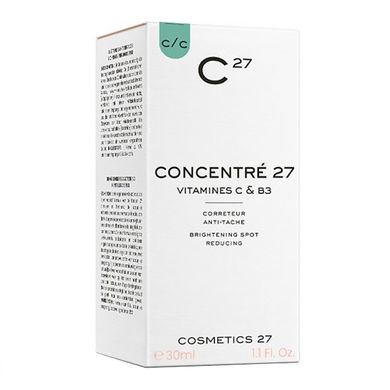 Осветляющая сыворотка с витамином C и B3 COSMETICS 27 CONCENTRE 27 Vitamines C&B3 Brightening Spot Reducing 50 мл - основное фото