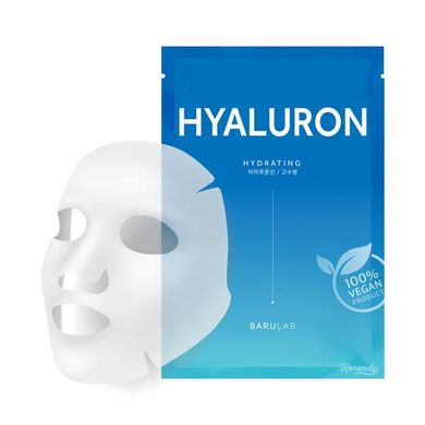 Зволожувальна тканинна маска з гіалуроновою кислотою BARULAB The Clean Vegan Hyalurone Mask 23 мл - основне фото