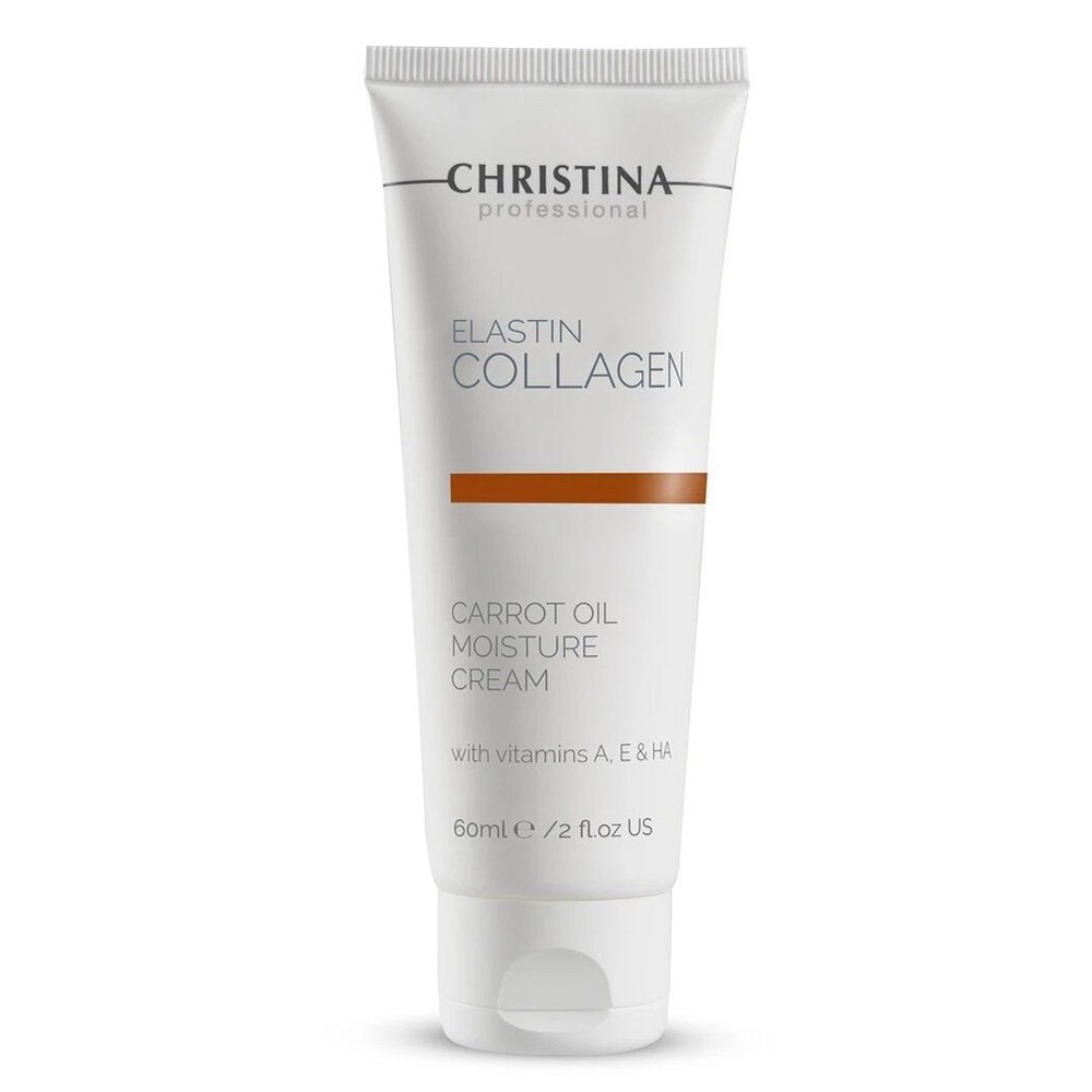 Увлажняющий крем для сухой кожи «Эластин, коллаген, морковное масло» Christina Elastin Collagen Carrot Oil Moisture Cream 60 мл - основное фото