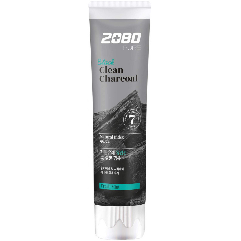 Зубная паста с древесным углем Aekyung 2080 Black Clean Charcoal Toothpaste 120 мл - основное фото