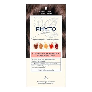 Краска для волос (светлый шатен) PHYTO Phytocolor Coloration Permanente 5 Chatain Clair 112 мл - основное фото