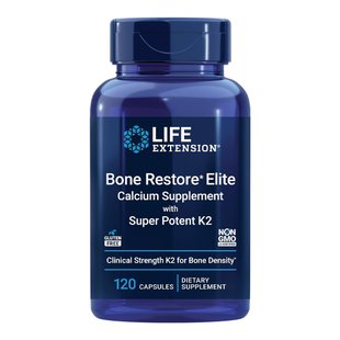 Кальций с витамином K для здоровья костей Life Extension Bone Restore Calcium Supplement Elite With Super Potent K2 120 шт - основное фото