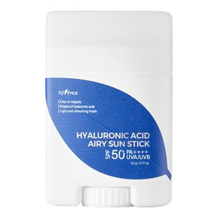 Солнцезащитный стик с гиалуроновой кислотой Isntree Hyaluronic Acid Airy Sun Stick SPF 50+ PA++++ 22 г - основное фото