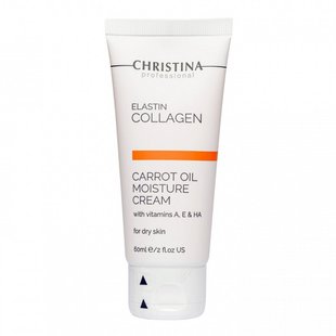 Увлажняющий крем для сухой кожи «Эластин, коллаген, морковное масло» Christina Elastin Collagen Carrot Oil Moisture Cream 60 мл - основное фото