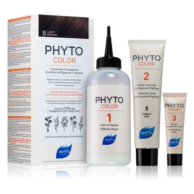Фарба для волосся (світлий шатен) PHYTO Phytocolor Coloration Permanente 5 Chatain Clair - основне фото