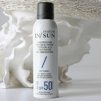Солнцезащитный спрей для лица и тела SPF 50 INSIUM IN/SUN High Protection With Tan Activator Face & Body Spray SPF 50 150 мл - основное фото