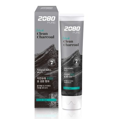Зубна паста з деревним вугіллям Aekyung 2080 Black Clean Charcoal Toothpaste 120 мл - основне фото