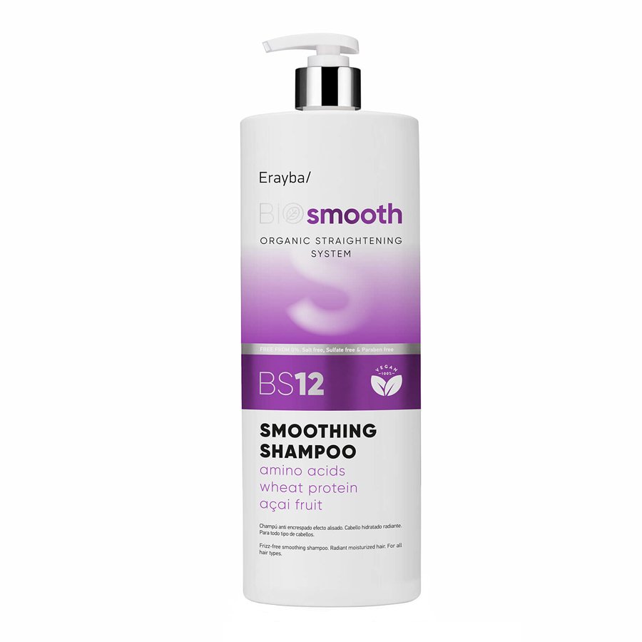 Разглаживающий шампунь для волос Erayba Bio Smooth Organic Straightener System BS12 Smoothing Shampoo 1000 мл - основное фото