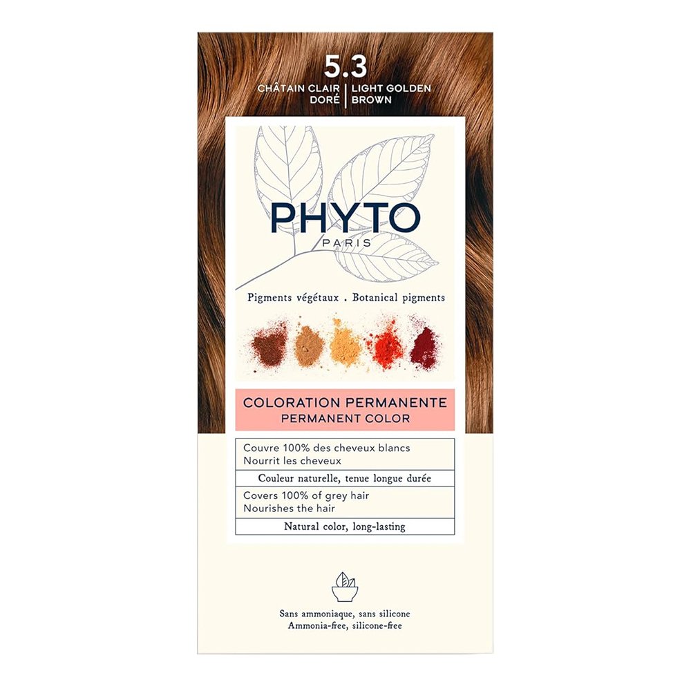 Краска для волос (светлый золотистый шатен) PHYTO Phytocolor Coloration Permanente 5.3 Chatain Clair Dore - основное фото