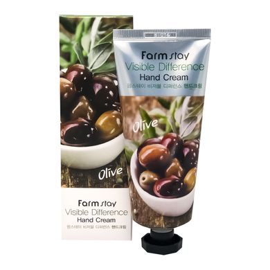 Живильний крем для рук з екстрактом оливи Farmstay Visible Difference Olive Hand Cream 50 мл - основне фото