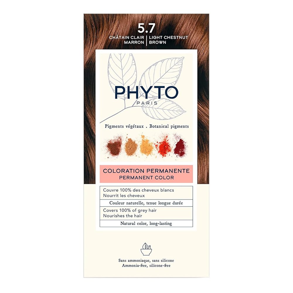 Краска для волос (светлый каштан) PHYTO Phytocolor Coloration Permanente 5.7 Chatain Clair Marron - основное фото