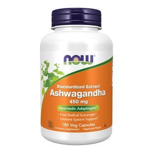Ашваганда Now Foods Ashwagandha 450 mg 180 шт - основне фото