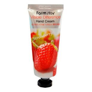 Крем для рук з екстрактом полуниці FarmStay Visible Difference Hand Cream Strawberry 100 мл - основне фото