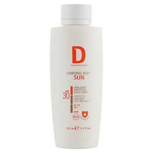 Сонцезахисна емульсія для обличчя та тіла Dermophisiologique Chrono Age Sun Emulsione Protettiva Viso E Corpo SPF 30 150 мл - основне фото