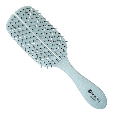 Голубая массажаная щётка 10-рядная Hairway Detangling brush Organica 08094-03 - основное фото