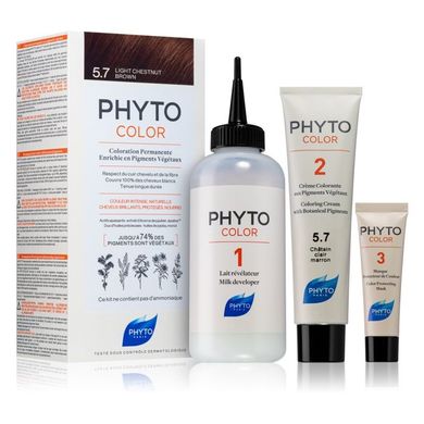 Фарба для волосся (світлий каштан) PHYTO Phytocolor Coloration Permanente 5.7 Chatain Clair Marron - основне фото